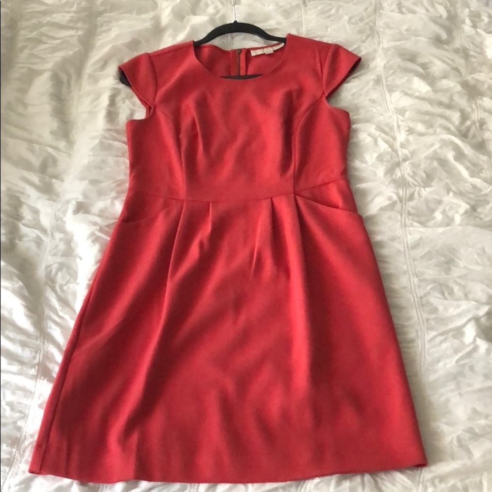 Red dress from Ann Taylor Loft